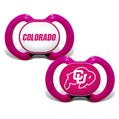 University of Colorado Gen. 3000 Pacifier 2-Pack - Pink