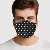 Black and White Polka Dot Face Cover