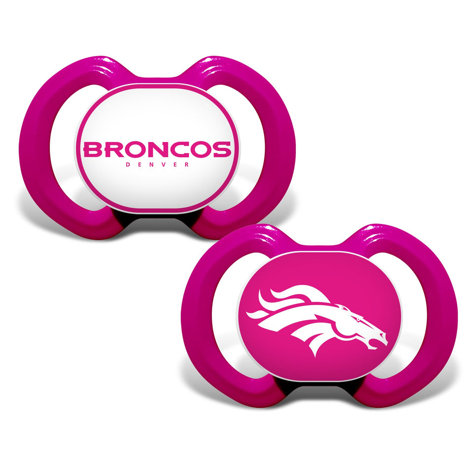 Denver Broncos Pink Gen. 3000 Pacifier 2-Pack