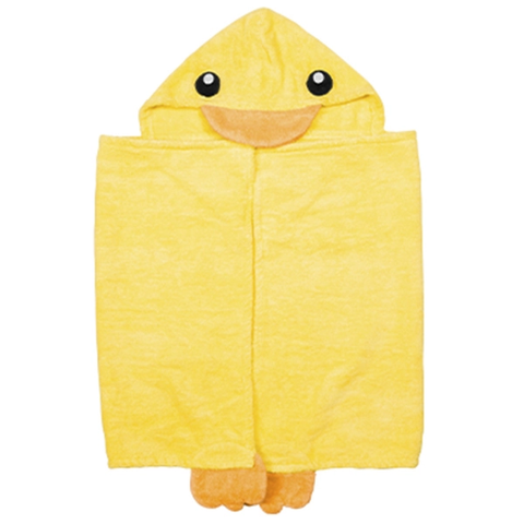 Soft Cotton Hooded Blanket Bath Towel for Infants and Kids | Duckie Bathrobe