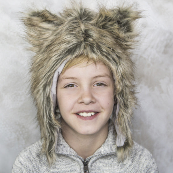Grizzly Bear Faux Fur Eskimo Hat for Infants & Toddlers