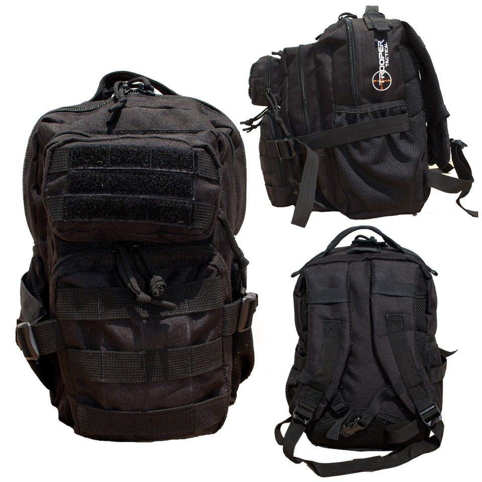 Kids Recon Black Tactical Backpack-justbabywear