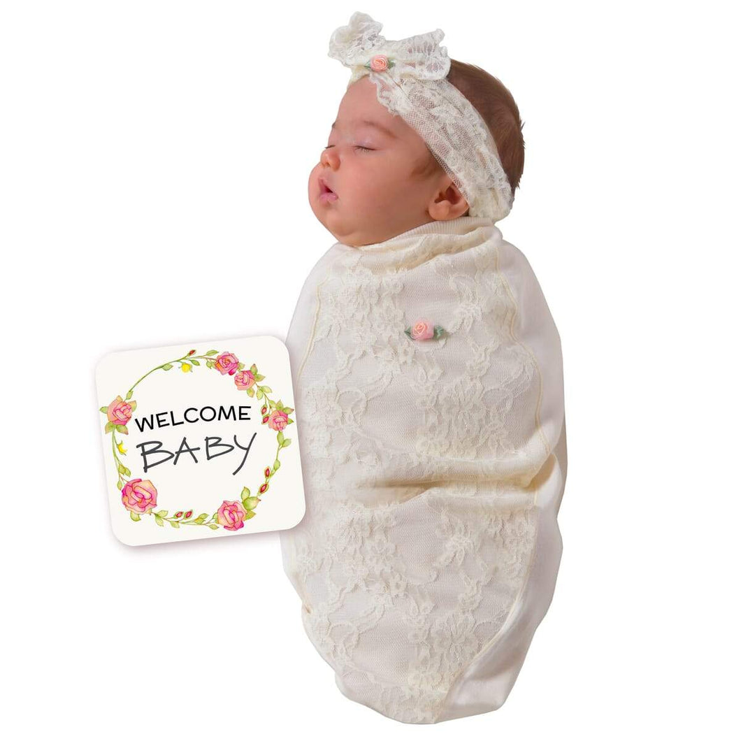 Lace Blossoms Cocoon- Swaddle