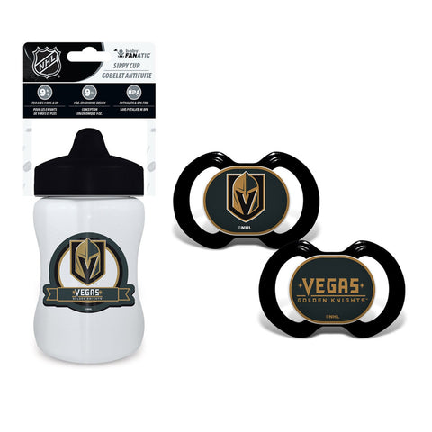 Vegas Golden Knights 9oz Sippy Cup & 2pk Pacifiers Set