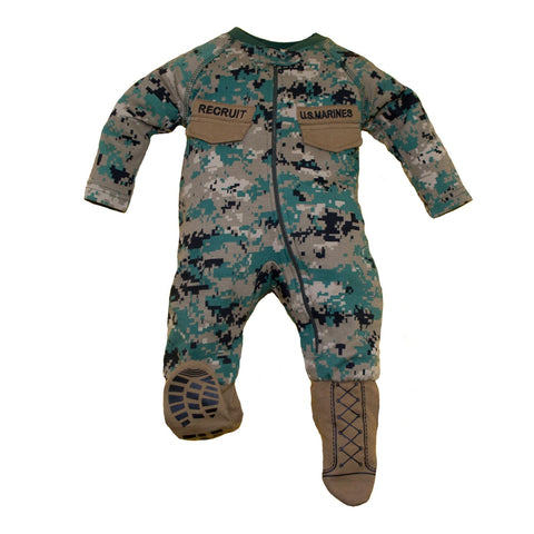 Marine Uniform Infant Crawler with Boots-justbabywear