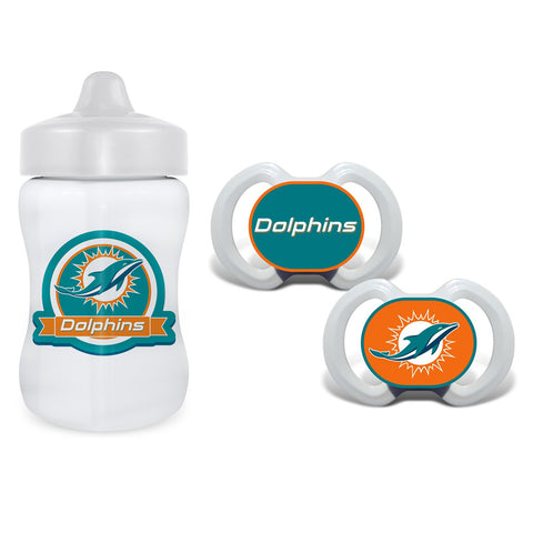 Miami Dolphins 9oz Sippy Cup & 2pk Pacifiers Set