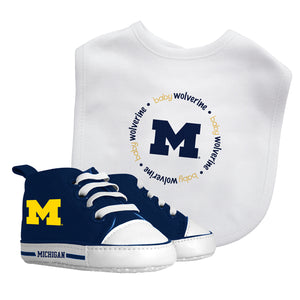 University of Michigan Bib & Prewalker Gift Set