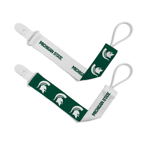 Michigan State University Pacifier Clip (2 Pack)