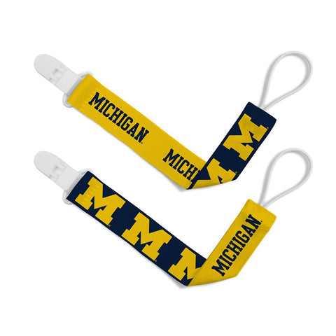 University of Michigan Pacifier Clip (2 Pack)
