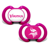 Minnesota Vikings Gen. 3000 Pacifier 2-Pack - Pink