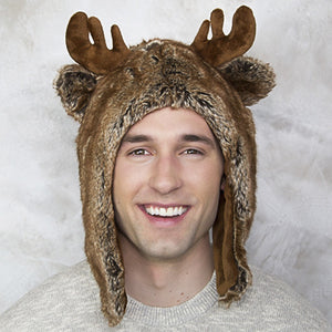 Moose Faux Fur Eskimo Hat for Infants & Toddlers