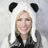 Panda Bear Faux Fur Eskimo Hat for Infants & Toddlers