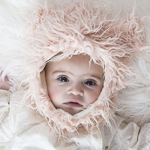 Pink Cat Faux Fur Eskimo Hat for Infants & Toddlers