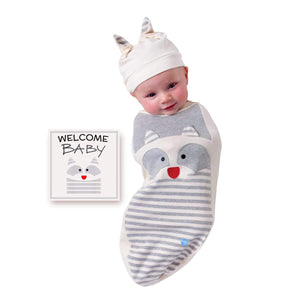 Raccoon Baby Cocoon - Swaddle