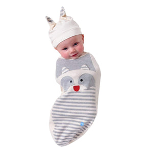 Raccoon Baby Cocoon - Swaddle