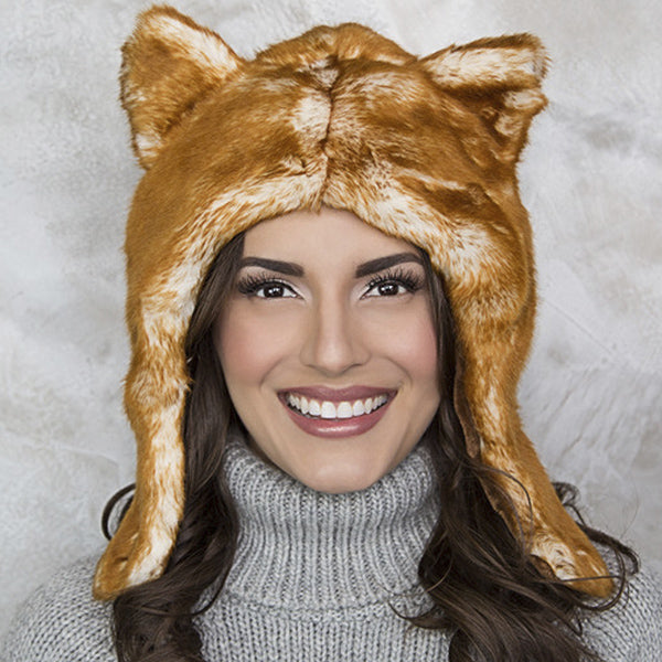 Red Fox Faux Fur Eskimo Hat for Infants & Toddlers