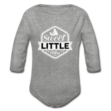 Sweet Little Baby Organic Long Sleeve Baby Bodysuit - heather gray