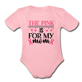 The Pink is for My Mom Organic Short Sleeve Baby Bodysuit - light pink
