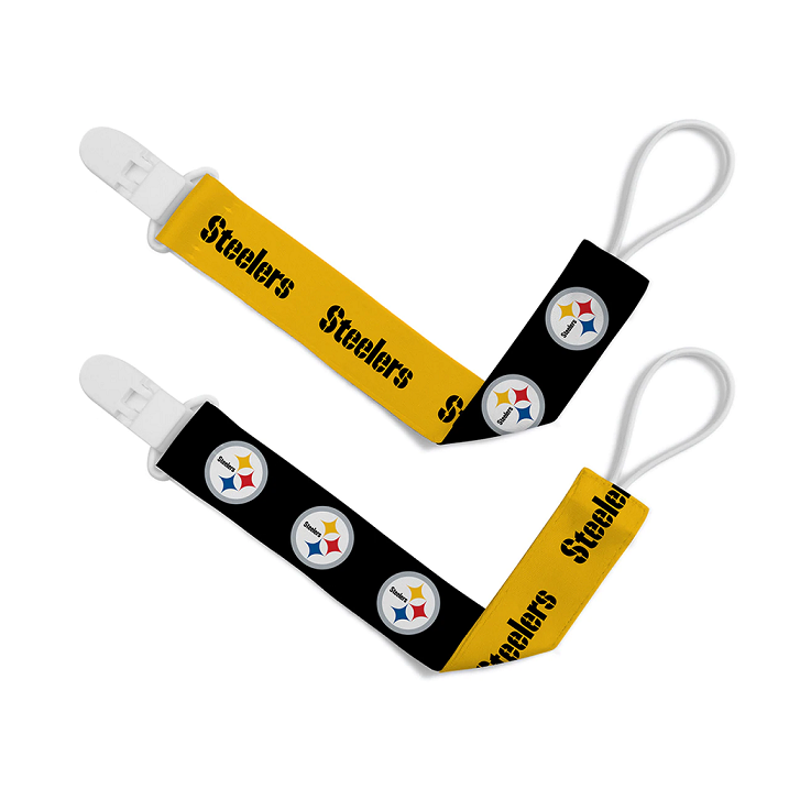 Pittsburgh Steelers Pacifier Clip (2 Pack)