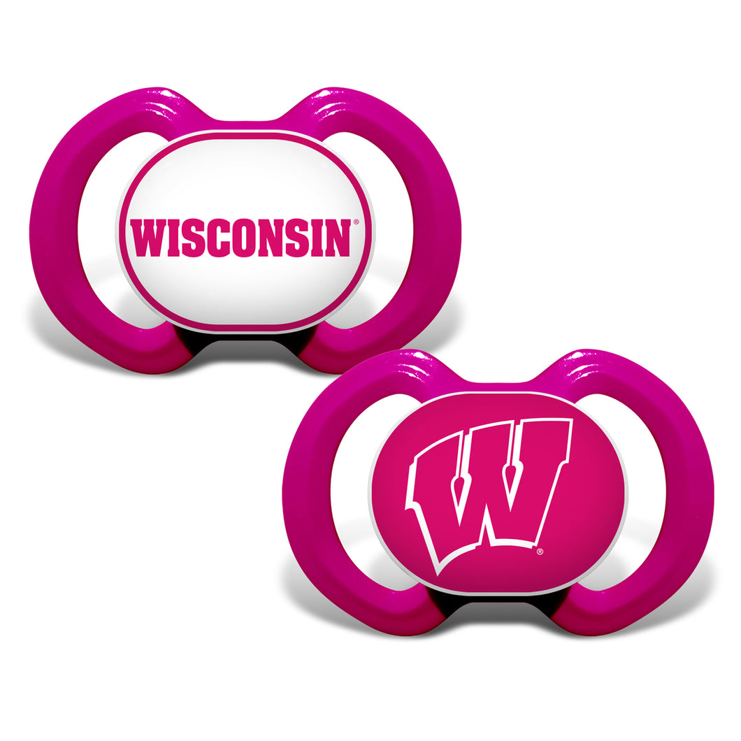 University of Wisconsin  Gen. 3000 Pacifier 2-Pack - Pink