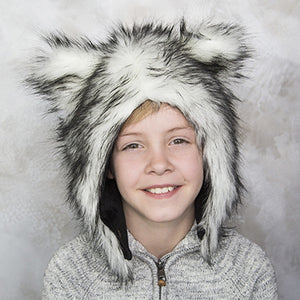 Wolf Faux Fur Eskimo Hat for Infants & Toddlers